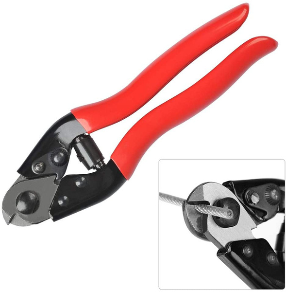 QLOUNI Stainless Steel Cable Cutter Wire Rope Aircraft Cable Cutter Bicycle  Cable and Housing Cutter Cuts Up to 5/32 Steel Cable