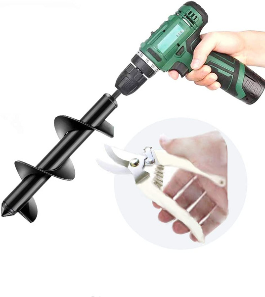 Auger Drill Bit Garden Plant Tool Flower Bulb Auger Spiral Hole Drill