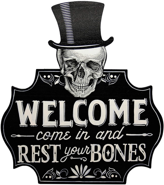 DR.DUDU Halloween door decoration, Halloween Welcome Sign, Halloween