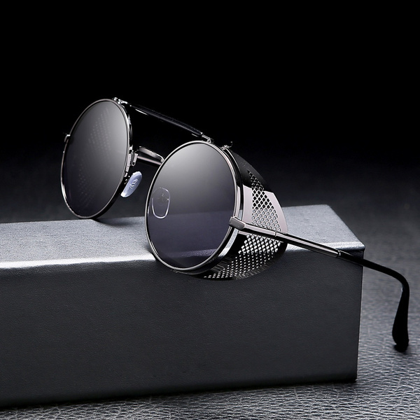 Retro sunglasses best sale with side shields