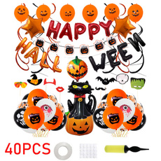 paperbanner, halloweenballoon, Garland, Home & Living