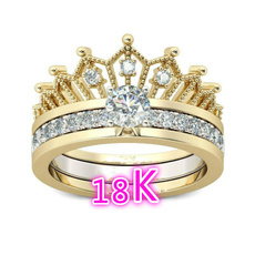 Fashion, Simple, Engagement Ring, crown