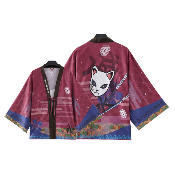 Halloween Tomioka Giyuu Cosplay Costume Japan Anime Chiffon Jacket ...