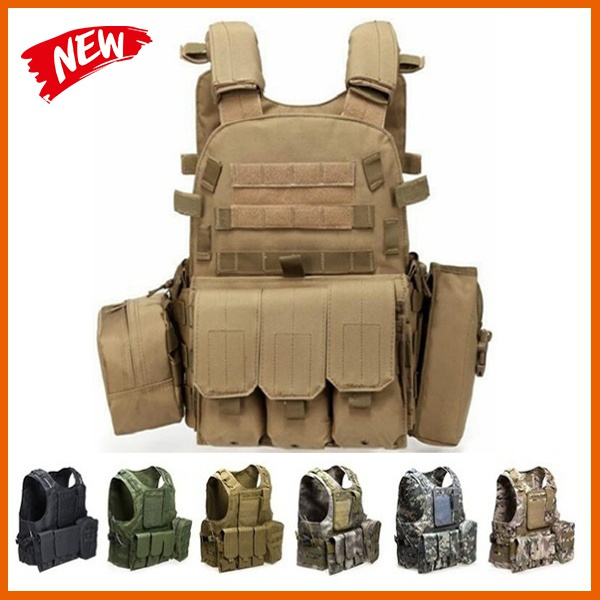 Brand New Military Tactical Molle Combat Assault Plate Carrier Vest ...