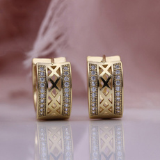 cute, Fashion, stainless steel earrings, gold