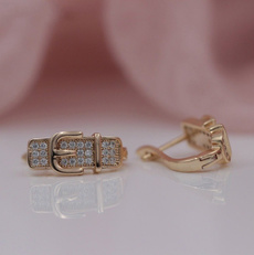 Fashion, stainless steel earrings, gold, engagementearring