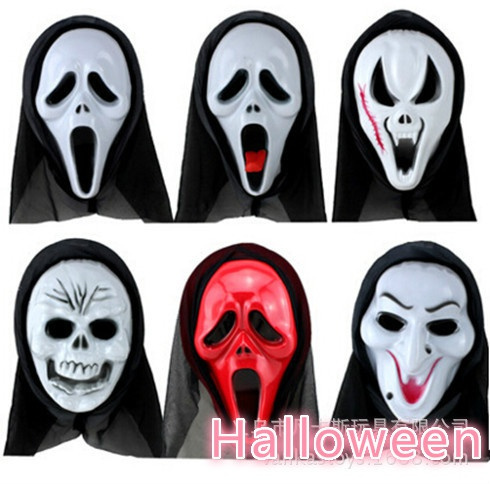 1pc Halloween Horror Party Scary Face Skeleton Mask, Prank Screaming Full  Head Mask