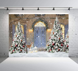 bluewoodendoorphotographybackground, holidaygiftbackground, Zima, babyshowerbackground