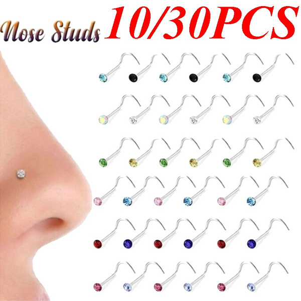 Stainless Steel Opening Circle Nose Ring Nose Nails Nose Nail Piercing Jewelry q 