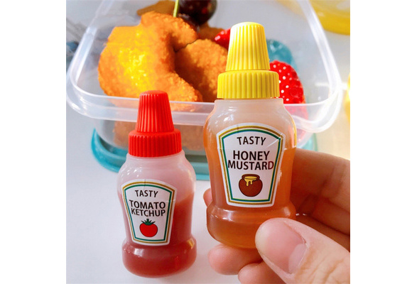 Mini Bear Seasoning Bottle Portable Ketchup Bottle Salad Dressing Container  For Bento Lunch Box Kitchen Accessories - Temu