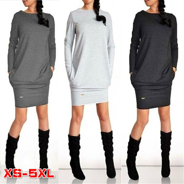 sweatshirt dress with pockets plus size