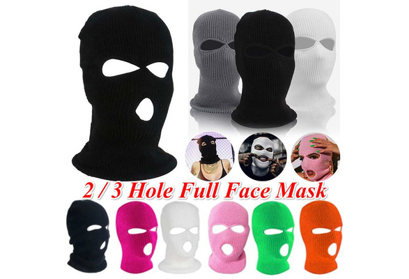 Full Face Mask Ski Mask Winter Cap Balaclava HoodArmy Mask 3Hole Protection Mask