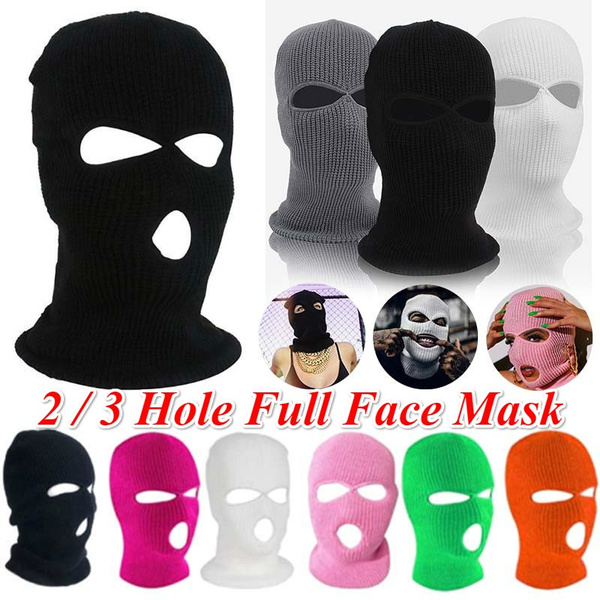 Army Tactical Mask 2/3 Hole Full Face Masks Ski Mask Winter Cap Balaclava Hood 