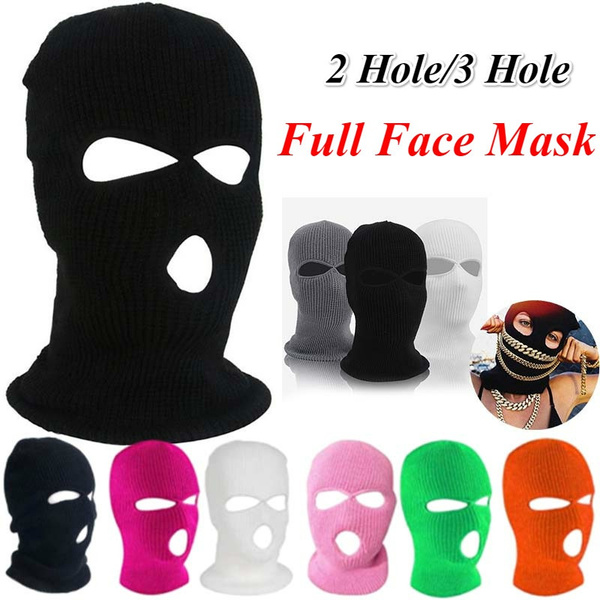 3pcs 2Hole Ski Full Face Mask Ski Cap Balaclava Hood Beanie Tactical Mask Hat US 