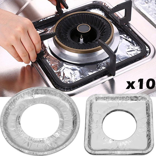 Gas Stove Burner Covers Disposable Aluminum Foil Gas Stove Liners