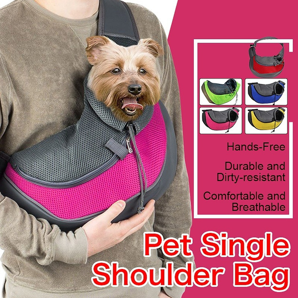 Pet Cat Carrier Backpack Small Dog Sling Shoulder Bag Mesh Breathable for  Travel