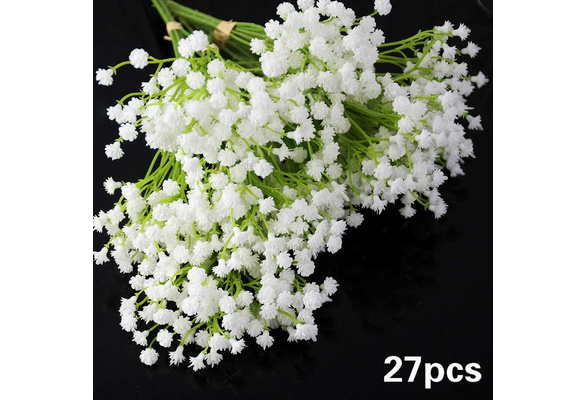 9/27pc 20cm White Babys Breath Artificial Flowers Fake Gypsophila Bouquet  Wedding Flower DIY Bride Bouquets for Wedding Decoration