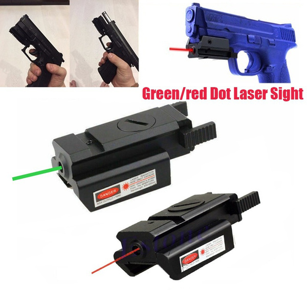 Tactical Low Profile Green Dot Laser Sight 20mm Picatinny Rail For Rifle Handgun 