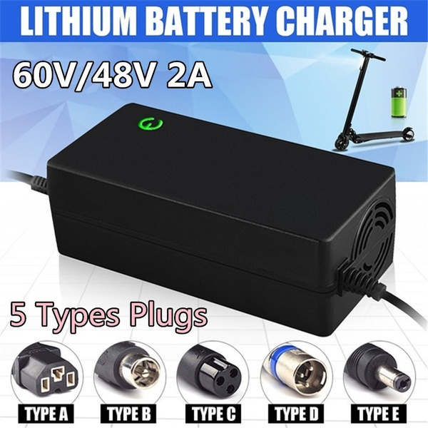 60V/48V 2A 5-Types Plugs Lithium Battery Charger For Electric
