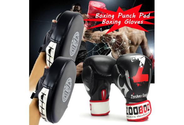Boxing mitt training target punch pad glove focus karate combat thai kick u_vi 