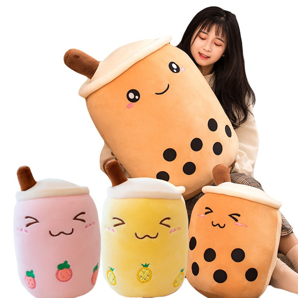 Dropship Cute Fruit Drink Plush Stuffed Soft Strawberry Milk Tea Plush Boba  Tea Cup Toy Bubble Tea Pillow Cushion Kids Gift to Sell Online at a Lower  Price