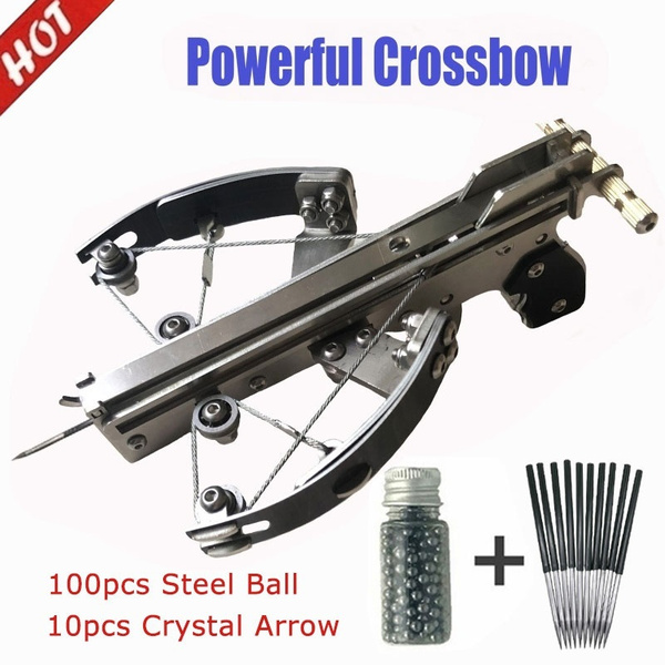 Powerful  mini Outdoor Hunting Crossbow Shooting Toy Gift Present Arrow & ball 