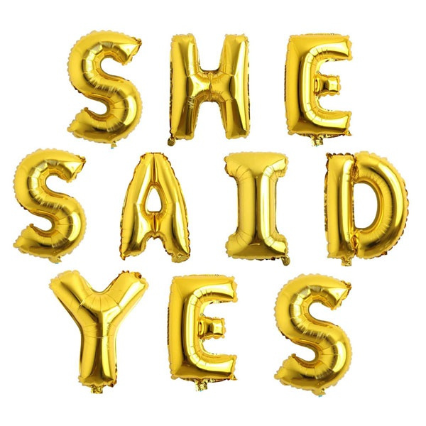 SHE SAID YES Bachelorette, Wedding, Bridal Shower Party Balloon Letter ...