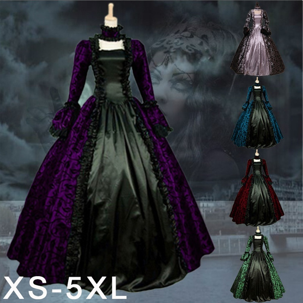 Black and Gold Gothic Victorian Ball Gown Dress D3027 - D-RoseBlooming
