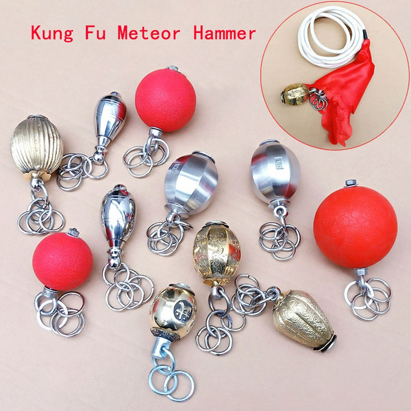 Martial Arts Stainless Steel Meteor Hammer Kung Fu Soft Weapon Sleeve Whip #11 