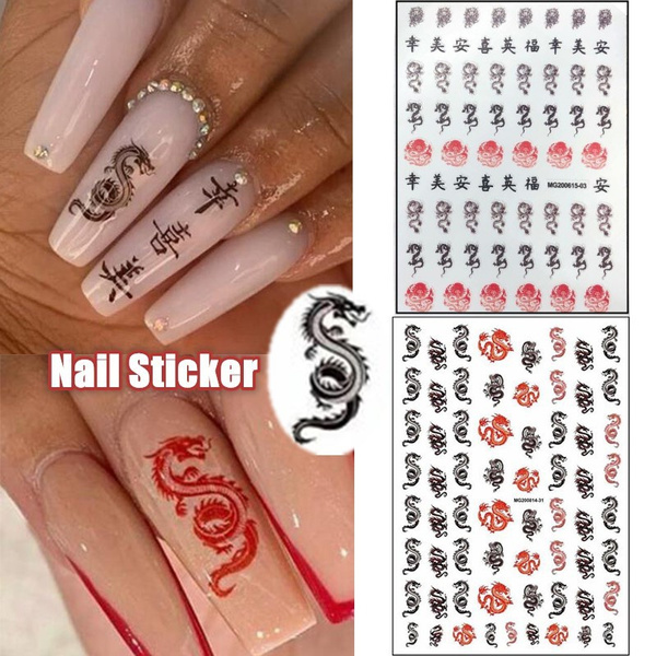 TailaiMei 1500 Pcs Halloween Nail Decals Stickers, 12 Sheets Self-Adhesive  DIY Nail Art Tips Stencil for Halloween Party, Include