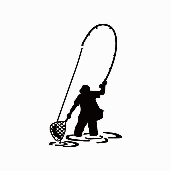 Car Sticker Fly Fishing Fisherman Trout Fish Funny Automobiles