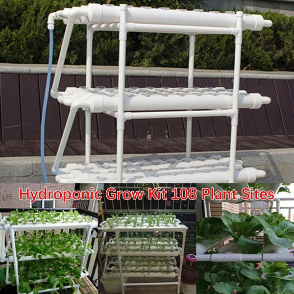 Hydroponic Grow Kit Plant Vegetable Hydrokultur 3 Layers 108 Plant Sites Garten 