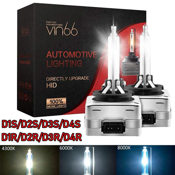 D3S/D3R 6000K Xenon HID Replacement Bulb White Metal Stents