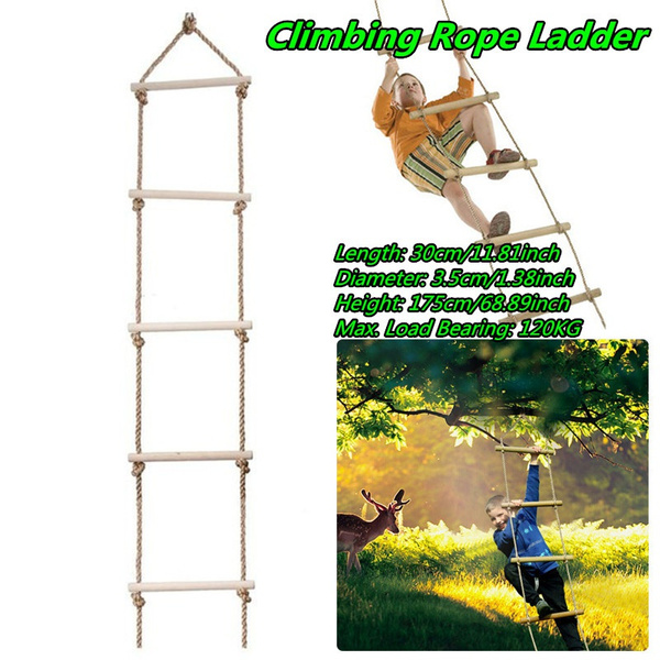 5 Rungs Kids Rope Ladder For Childrens Outdoor Climbing Frame And Tree House Climbing Rope Ladder Wish