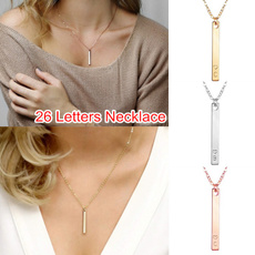 Heart, goldbarnecklace, customizedbirthdaygift, heart necklace