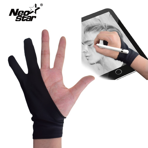 Two-fingers Artist Anti-touch Glove for Drawing Tablet Right and
