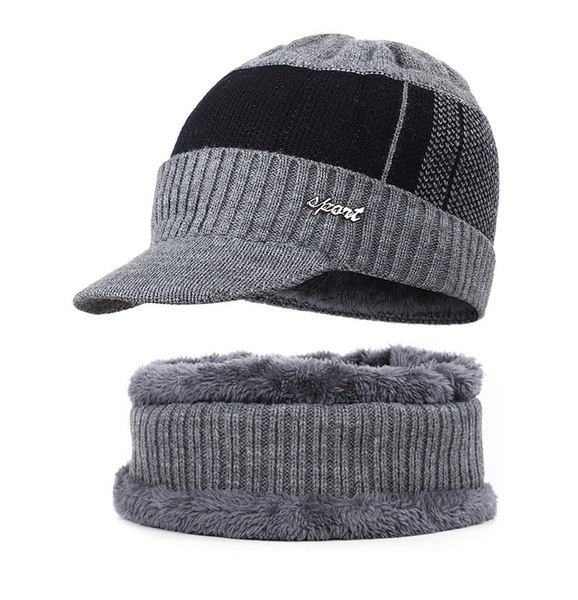 Mens Beanie Hat Winter Warm Woolly Hats 