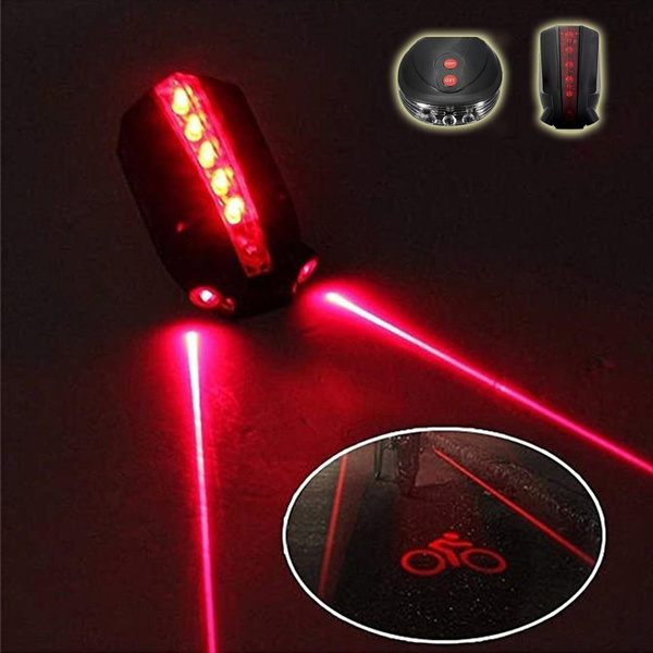 5 LED Bike Bicycle Safety Warning Tail Rear Lamp Flash Light Use AAA Battery 