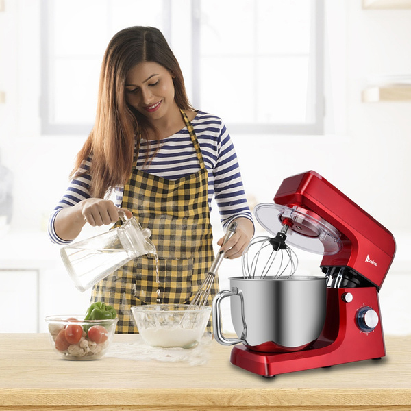 Tilt-Head Stand Mixer 7.5 Qt 6 Speed 660W with Dough Hook