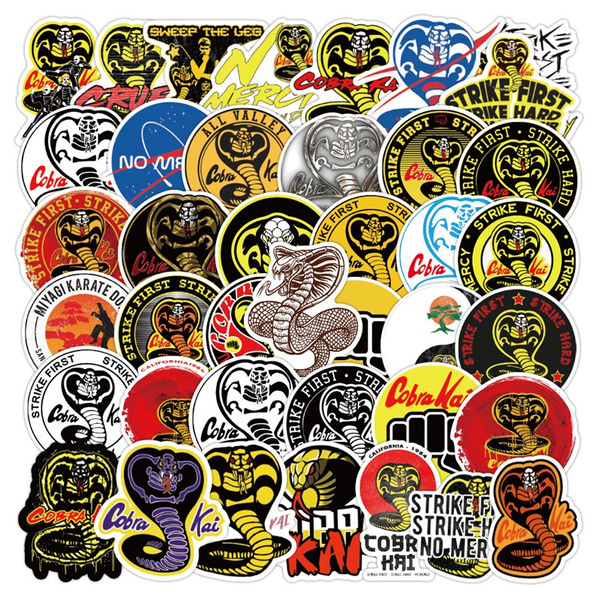 102Pcs Cobra Kai Karate Kid Cartoon Vinyl Graffiti Stickers Decals Lot Laptop 