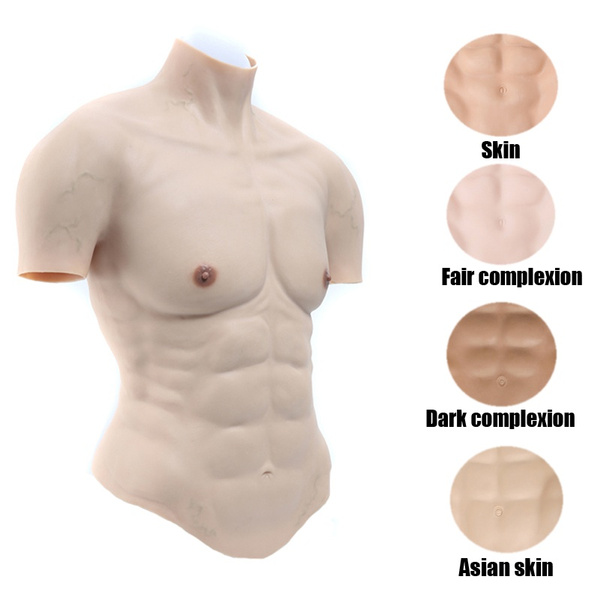 Silicone Realistic Fake Chest Muscle Belly Body for Crossdresser ...