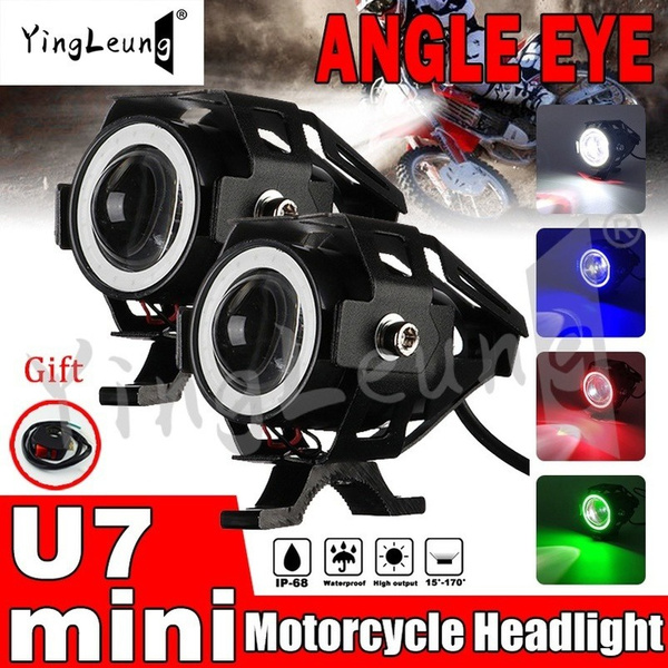 U7 LED Faro Per Moto Angel Eyes Faretto Faro Fendinebbia - Foto 10