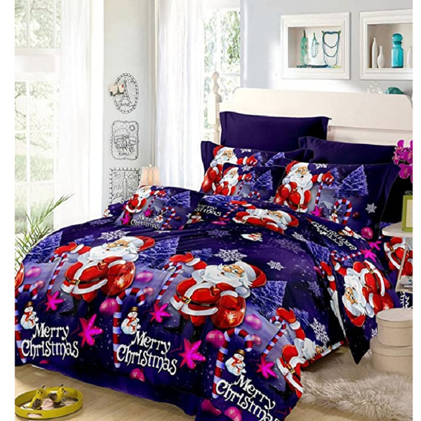 purple christmas duvet set