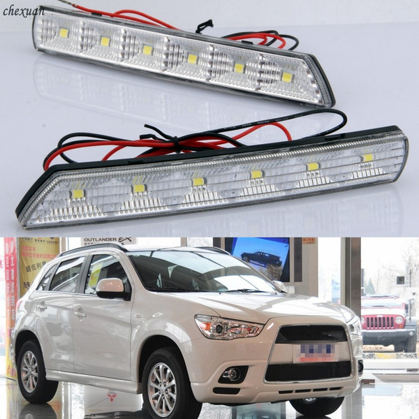 1 set For Mitsubishi ASX 2010 2011 2012 DRL Daytime Running lights daylight  car LED with fog head lamp cover car-styling