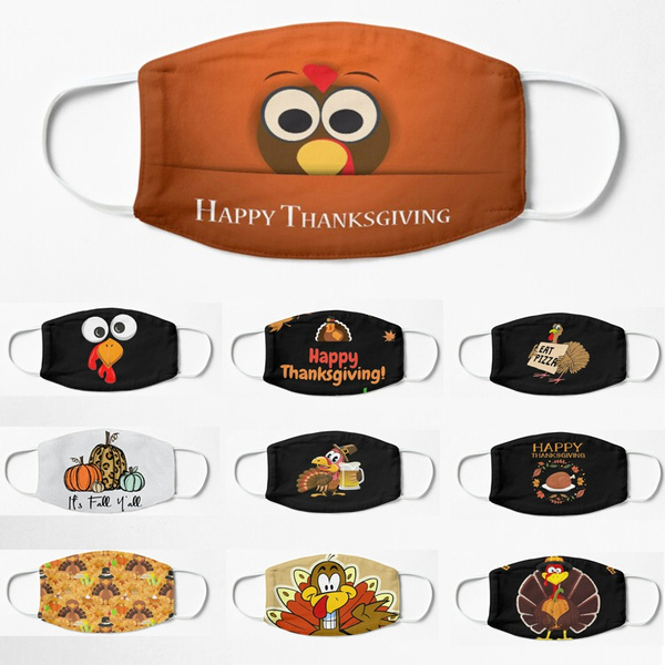 Funny Thanksgiving Turkey Print Mask Fall Mask Happy Thanksgiving Mask  Washable Reusable Face Mask Windproof Dust Mask Free Size | Wish