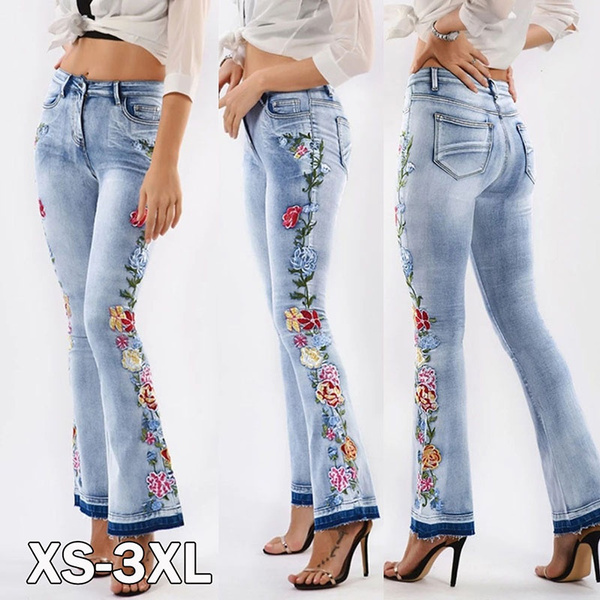 New Stylish Ladies Embroidery Flare 