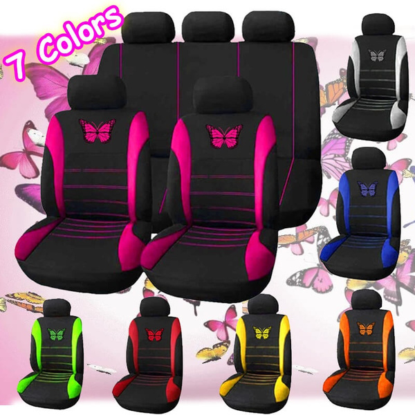 purple butterfly seat covers