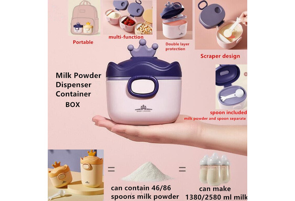 Visland Portable Formula Milk Powder Box with Spoon,Food Box