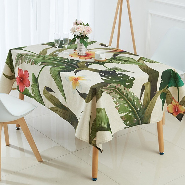 Tablecloth Tropical Banana Leaf, What Is A Table Cover Nappe