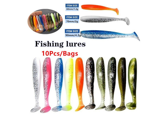 Fake Wobbler Fishing Lures Shad Worm Soft Baits Silicone Rubber